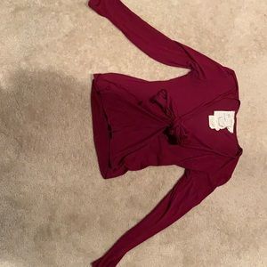Free People - Long sleeve top with tie